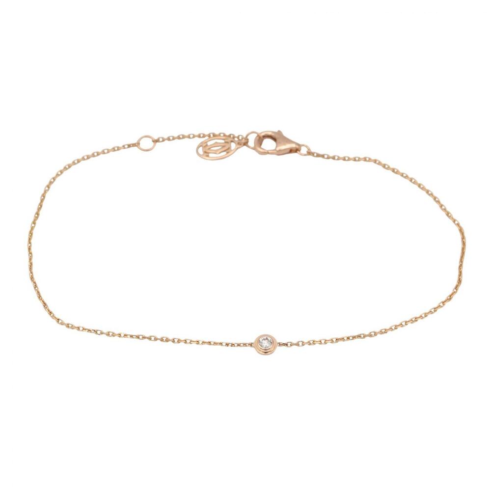 CARTIER 18k Gold Diamond Charm Bracelet